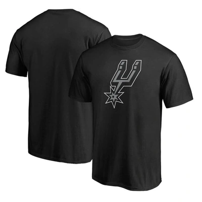 Fanatics Men's Black San Antonio Spurs Primary Team Logo T-shirt