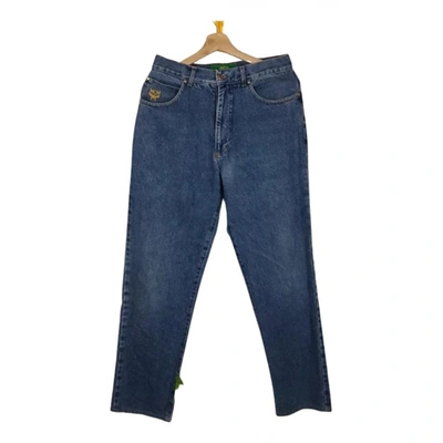 Pre-owned Mcm Straight Jeans In Blue