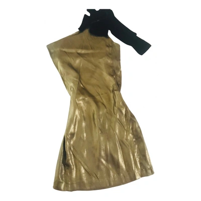 Pre-owned Maje Dress In Gold