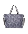 Baggallini Extra-large Carryall Tote In Dark Gray Camo Print - Polyester