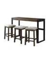 Picket House Furnishings Enrico 4-piece Multipurpose Bar Table Set In Acacia