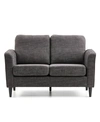 DREAM COLLECTION UPHOLSTERED CURVED ARM LOVESEAT, 52"