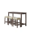 PICKET HOUSE FURNISHINGS TURNER 4-PIECE MULTIPURPOSE BAR TABLE SET