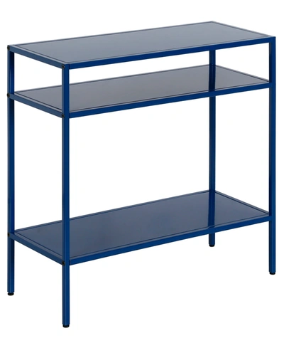 Hudson & Canal Ricardo Side Table, 24" X 10" In Mykonos Blue