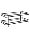 Hudson & Canal Robillard Coffee Table, 45" X 20" In Blackened Bronze