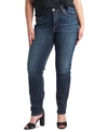 Silver Jeans Co. Plus Size Suki Mid Rise Straight Leg Jeans In Indigo