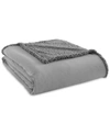 Shavel Micro Flannel To Sherpa King Blanket Bedding In Greystone