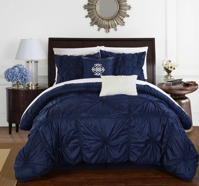 Chic Home Halpert 6-pc King Comforter Set Bedding In Navy