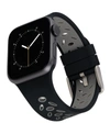 AK WEARABLES WITHIT BLACK AND GRAY SPORT SILICONE BAND COMPATIBLE WITH 38/40/41MM APPLE WATCH