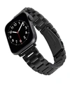 Ak Wearables Black Stainless Steel Y-link Bracelet Designed For Apple Watch 42mm (series 1-3 Only) & 44/45/46/49m In Black