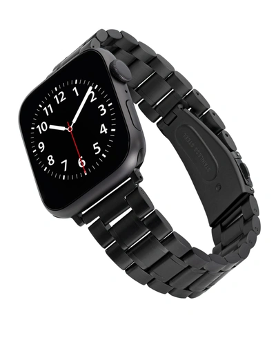 Ak Wearables Black Stainless Steel Link Band Compatible With 42/44/45/ultra/ultra 2 Apple Watch