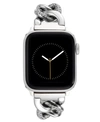Withit Women's Silver-tone Alloy Metal With Crystals Link Bracelet Designed For Apple Watch 42mm (series 1- In Silver Tone