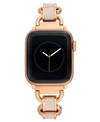 Withit Women's Rose Gold-tone Alloy Metal And Blush Enamel Link Bracelet Designed For Apple Watch 42mm (ser In No Color