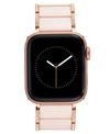 Withit Women's Blush Ceramic With Premium Crystals Bracelet Designed For Apple Watch 42mm (series 10) & 38/ In Open Pink