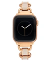 Withit Women's Rose Gold-tone Alloy Metal And Blush Enamel Link Bracelet Designed For Apple Watch 42mm (ser In No Color