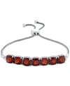 Macy's Rhodolite Garnet Bolo Bracelet (2-7/8 Ct. T.w.) In Sterling Silver In Garnet