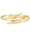 Macy's Polished Bypass Statement Ring In 10k Gold In Gold
