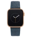 Withit Women's Navy Consider It Pineapple Leather Band Designed For Apple Watch 42mm (series 10) & 38/40/41 In Blue