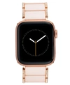 Withit Women's Blush Ceramic With Premium Crystals Bracelet Designed For Apple Watch 42mm (series 10) & 38/ In Open Pink