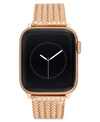 Withit Women's Premium Crystal And Rose Gold-tone Stainless Steel Mesh Band Designed For Apple Watch 42mm ( In Rose Gold Tone