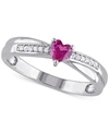 Macy's Lab-created Ruby (1/3 Ct. T.w.) & Diamond (1/20 Ct. T.w.) Ring In Sterling Silver In Ruby