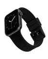AK WEARABLES BLACK WOVEN SILICONE BAND COMPATIBLE WITH 38/40/41MM APPLE WATCH