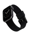 Ak Wearables Black Textured Silicone Band Designed For Apple Watch 42mm (series 10) & 38/40/41mm In Black