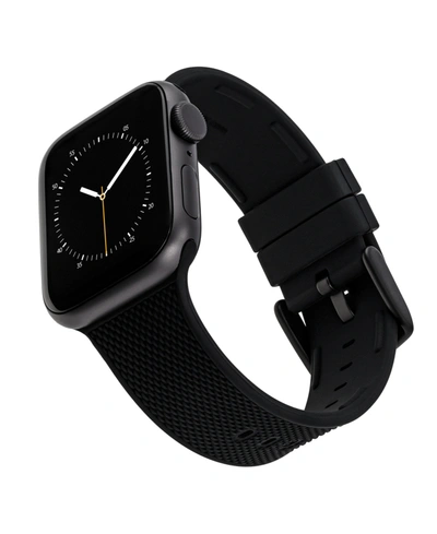 Ak Wearables Black Textured Silicone Band Designed For Apple Watch 42mm (series 10) & 38/40/41mm