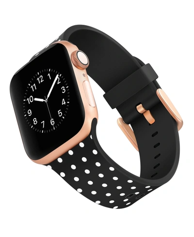 Ak Wearables Withit Dabney Lee Dottie Silicone Band Compatible With 38/40/41mm Apple Watch In Black/white