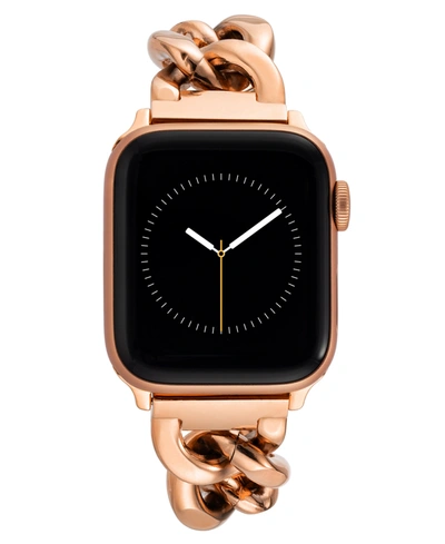 WITHIT WOMEN'S ROSE GOLD-TONE ALLOY METAL CHAIN LINK BRACELET DESIGNED FOR APPLE WATCH 42MM (SERIES 1-3 ONL