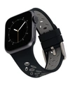 AK WEARABLES WITHIT BLACK AND GRAY SPORT SILICONE BAND COMPATIBLE WITH 42/44/45/ULTRA 49MM APPLE WATCH