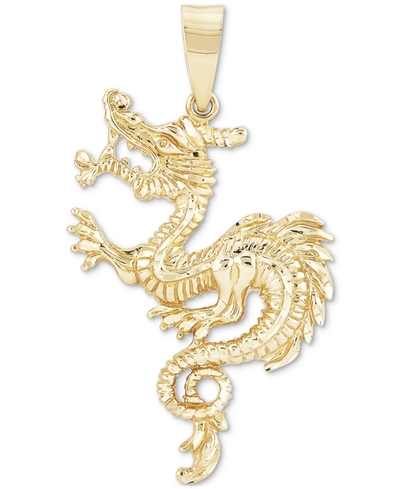 Macy's Men's Dragon Pendant In 10k Gold