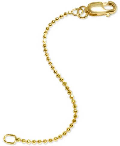 Alex Woo Beaded 2" Chain Extender In 14k Gold In Yellow