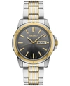 Seiko Men's Essentials Two-tone Stainless Steel Bracelet Watch 39mm In Silver