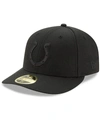 NEW ERA MEN'S INDIANAPOLIS COLTS BLACK ON BLACK LOW PROFILE 59FIFTY FITTED HAT