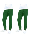 Galaxy By Harvic Men's 2-packs Slim-fit Fleece Jogger Sweatpants In Olive X