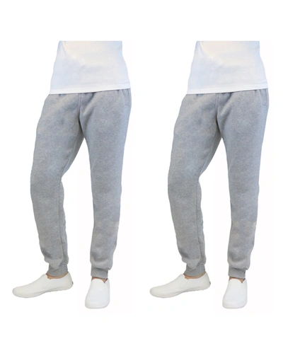 Galaxy By Harvic Men's 2-packs Slim-fit Fleece Jogger Sweatpants In Gray X