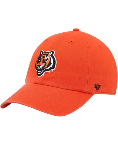 47 Brand Men's Cincinnati Bengals Secondary Clean Up Adjustable Cap In Orange