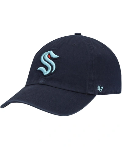 47 Brand Men's Deep Sea Blue Seattle Kraken Clean Up Adjustable Hat