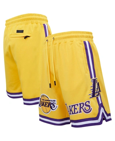 Pro Standard Men's Gold-tone Los Angeles Lakers Chenille Shorts