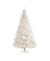 Nearly Natural Artificial Christmas Tree With 2200 Bendable Branches And 800 Led Lights, 10' In White