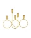 Cosmoliving By Cosmopolitan Contemporary Candelabra In Gold-tone