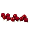 Northlight 10 Count 2-finish Glass Christmas Ball Ornaments 1.75" 45mm In Red