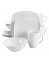 Elama Bishop Dinnerware Set Of 16 Pieces In White