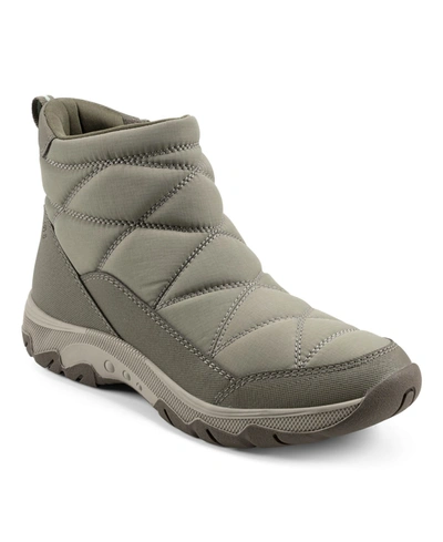 Easy Spirit Tru 2 Womens Quilted Cold Weather Winter & Snow Boots In Green