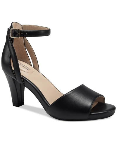 Giani Bernini Women's Clarrice Memory Foam Dress Sandals, Created For Macy's In Black