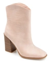 Journee Collection Women's Brekinn Western Bootie Women's Shoes In Blush