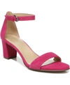 Naturalizer Vera Ankle Strap Sandals Women's Shoes In Crushed Berry Suede
