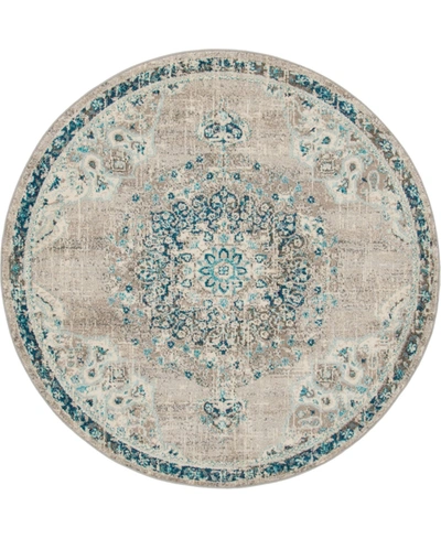 Bayshore Home Closeout!  Lorem Lor1 6' X 6' Round Area Rug In Gray