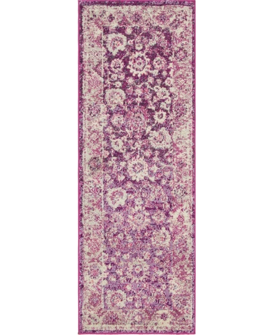 Bayshore Home Closeout!  Lorem Lor3 2' 2" X 6' Runner Area Rug In Purple